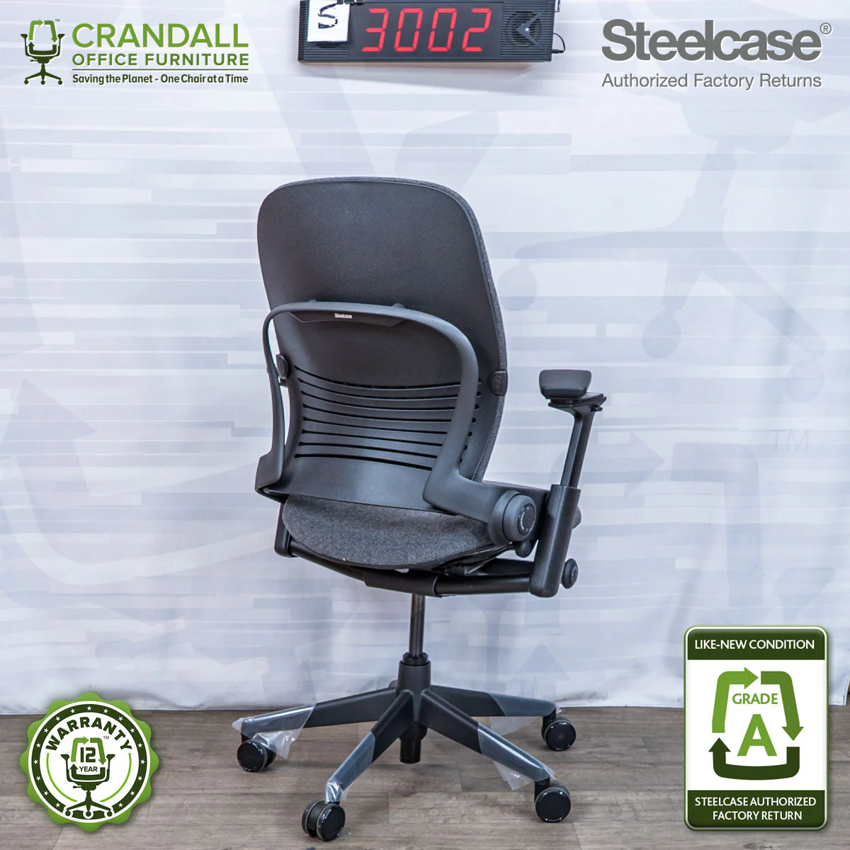 S-3002 - Steelcase V2 Leap - Grade A - Image 2