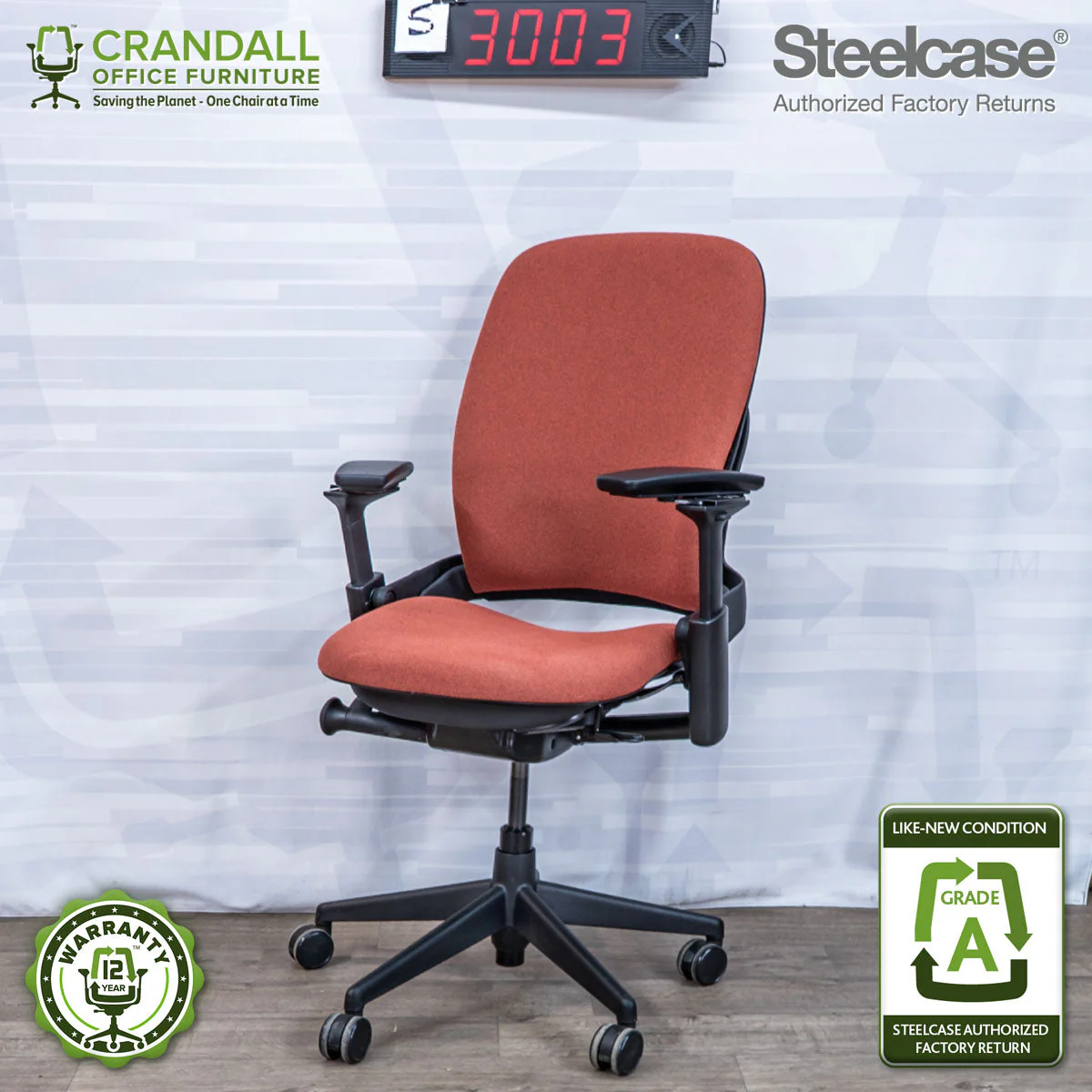 S-3003 - Steelcase V2 Leap - Grade A