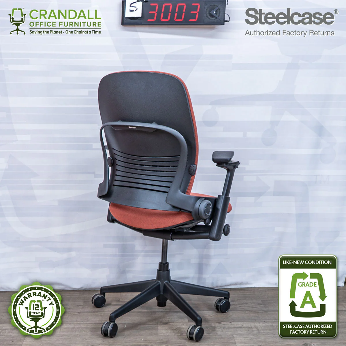 S-3003 - Steelcase V2 Leap - Grade A - Image 2