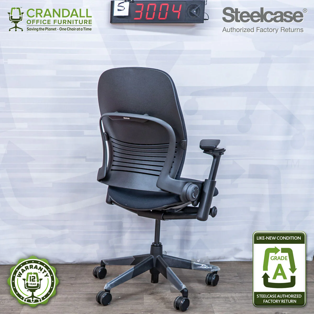 S-3004 - Steelcase V2 Leap - Grade A - Image 2