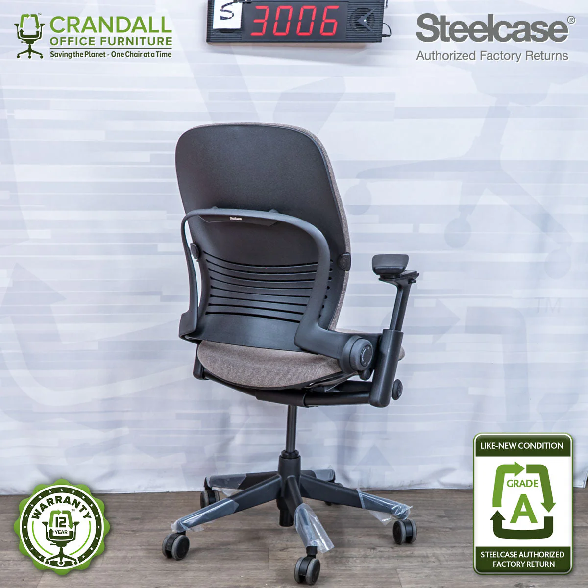 S-3006 - Steelcase V2 Leap - Grade A - Image 2