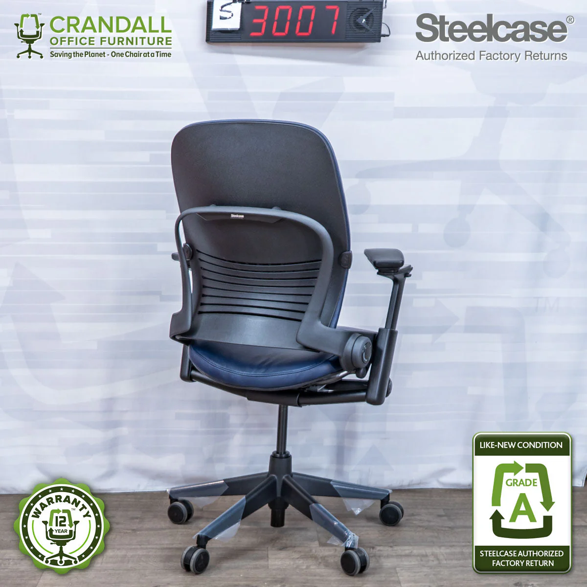 S-3007 - Steelcase V2 Leap - Grade A - Image 2