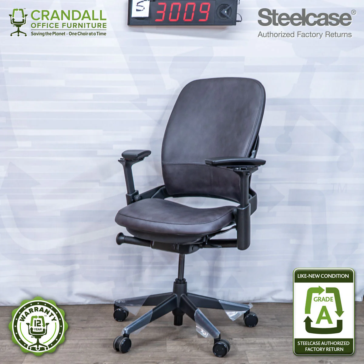 S-3009 - Steelcase V2 Leap - Grade A