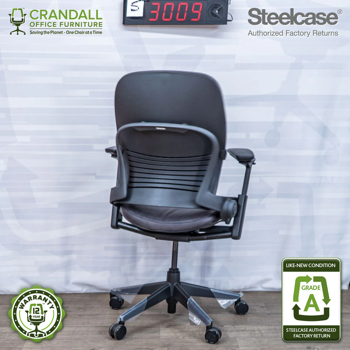 S-3009 - Steelcase V2 Leap - Grade A - Image 2