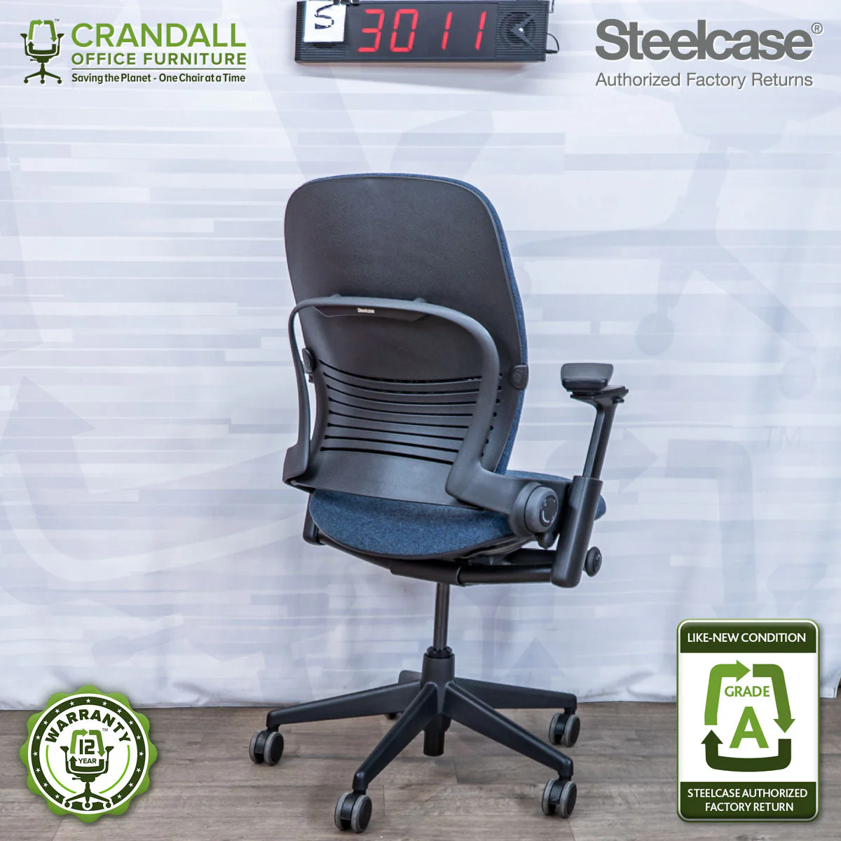 S-3011 - Steelcase V2 Leap - Grade A - Image 2