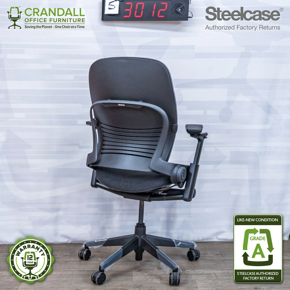 S-3012 - Steelcase V2 Leap - Grade A - Image 2