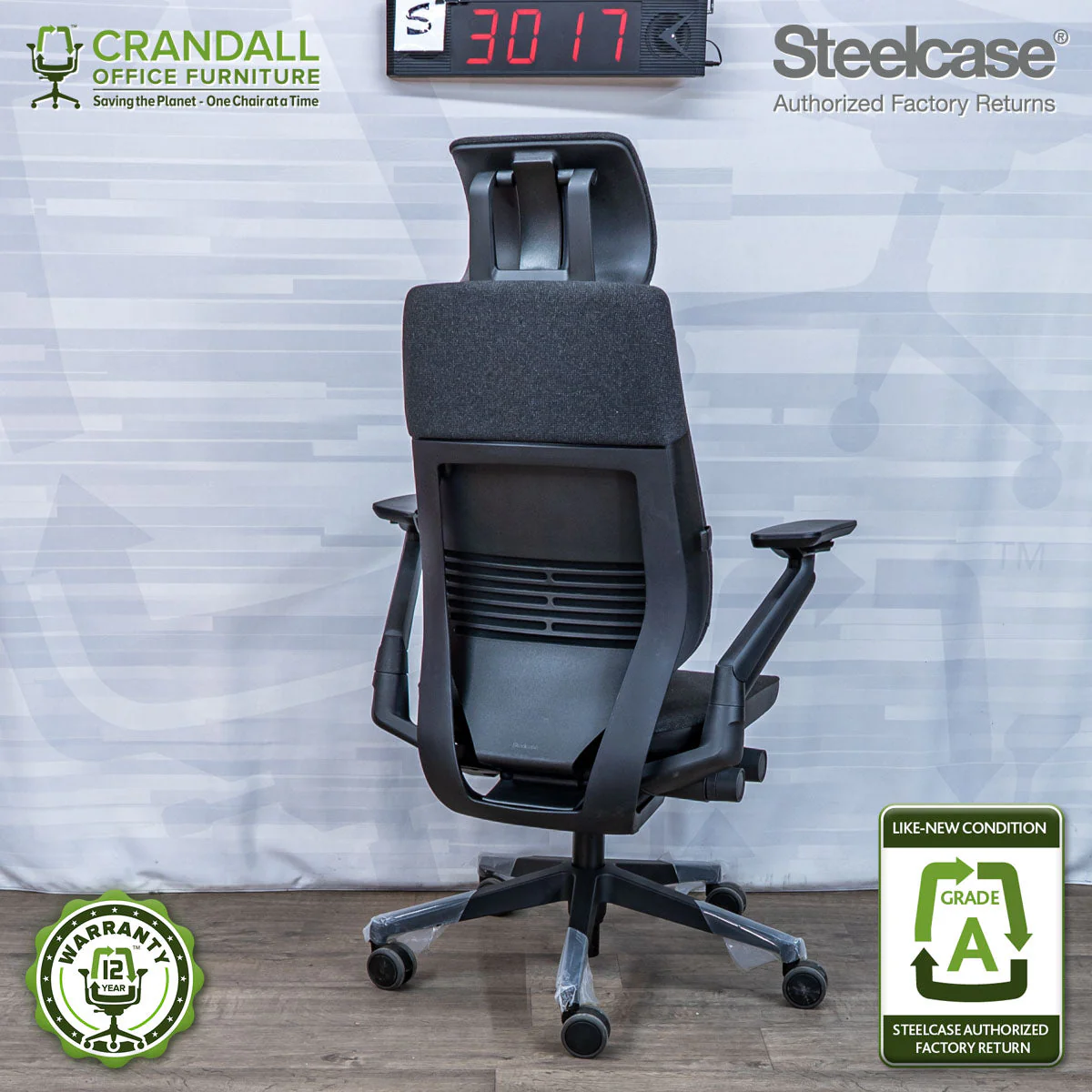 S-3017 - Steelcase Gesture with Headrest - Grade A - Image 2