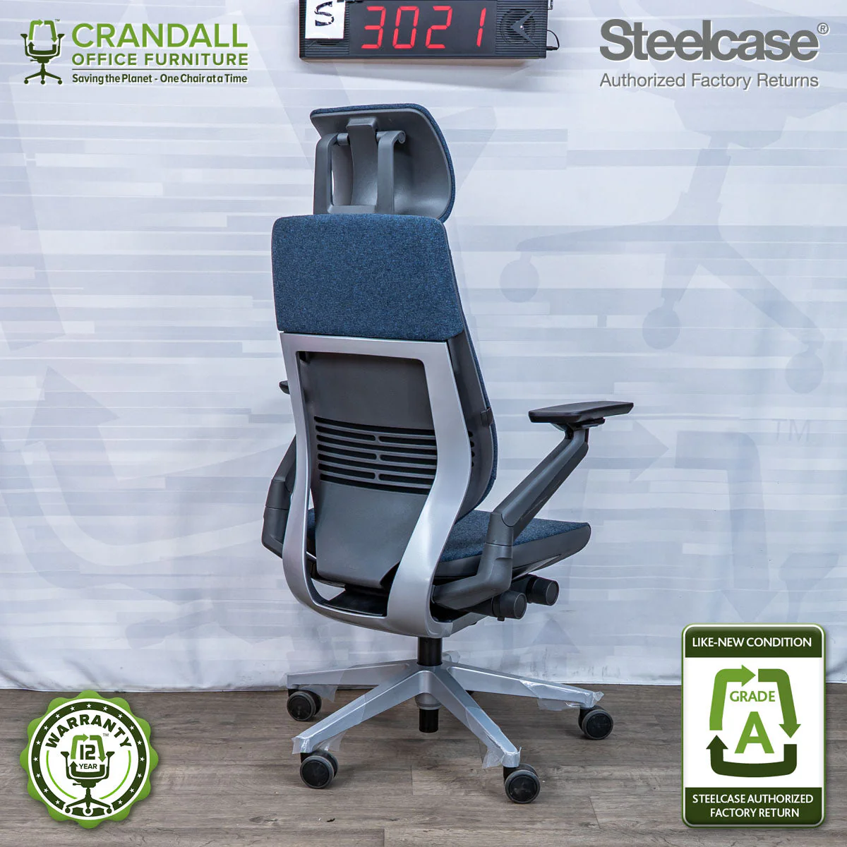 S-3021 - Steelcase Gesture with Headrest - Grade A - Image 2