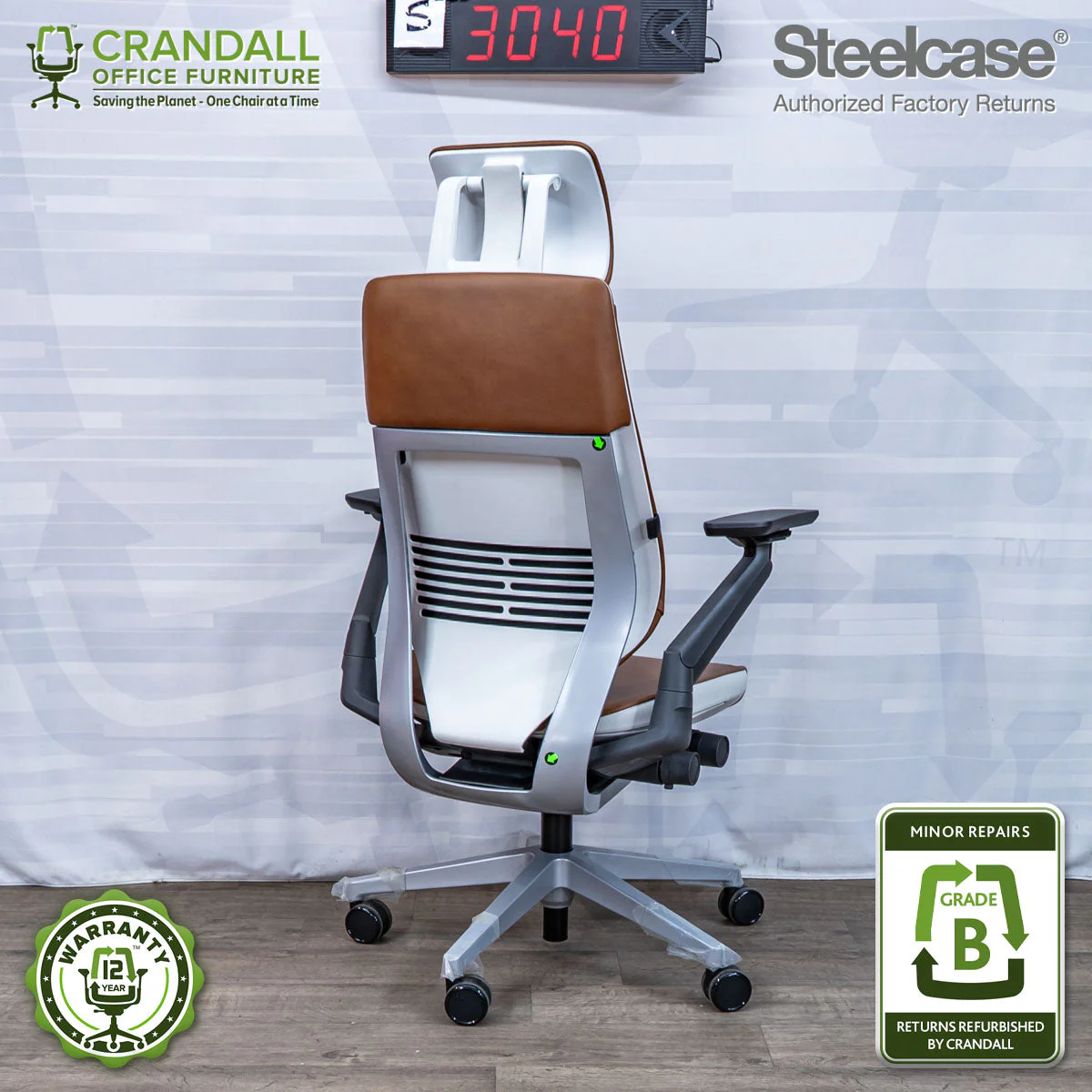 S-3040 - Steelcase Gesture with Headrest - Grade B - Image 2