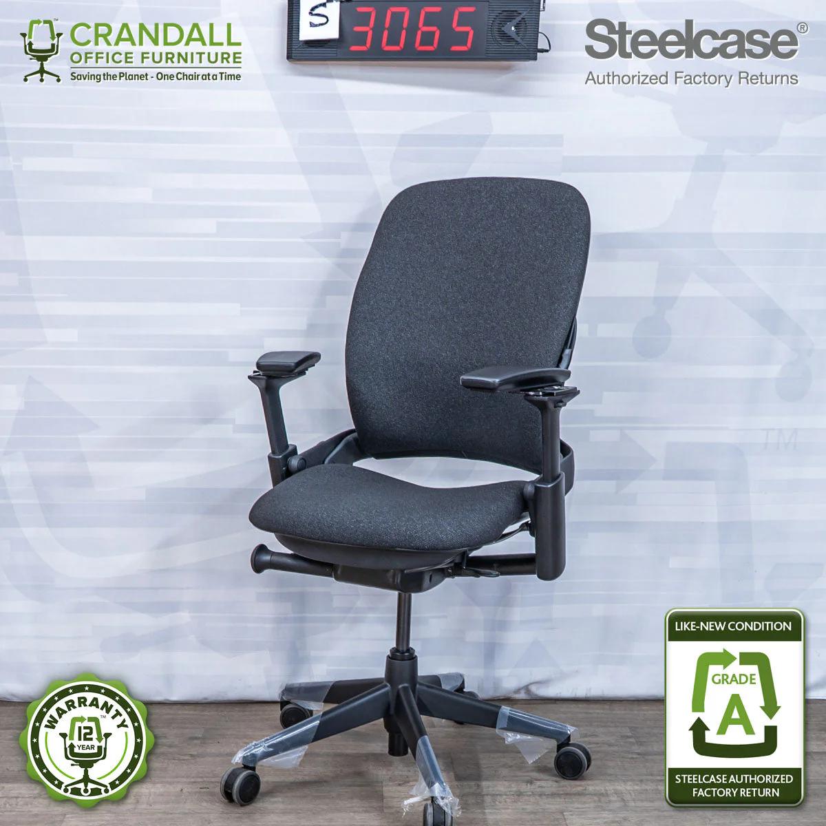 S-3065 - Steelcase V2 Leap - Grade A