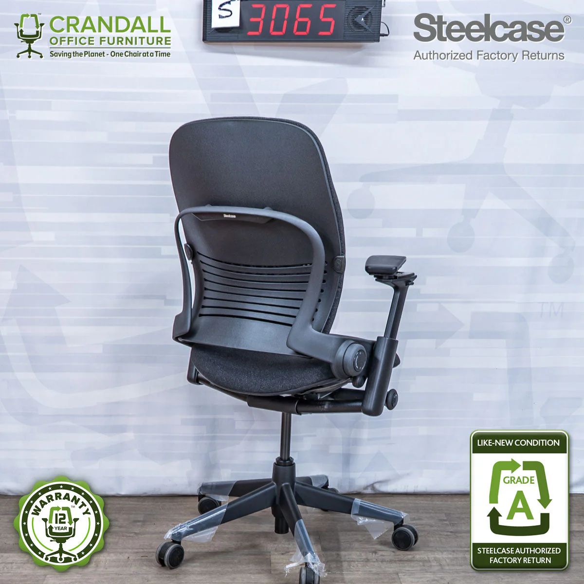 S-3065 - Steelcase V2 Leap - Grade A - Image 2