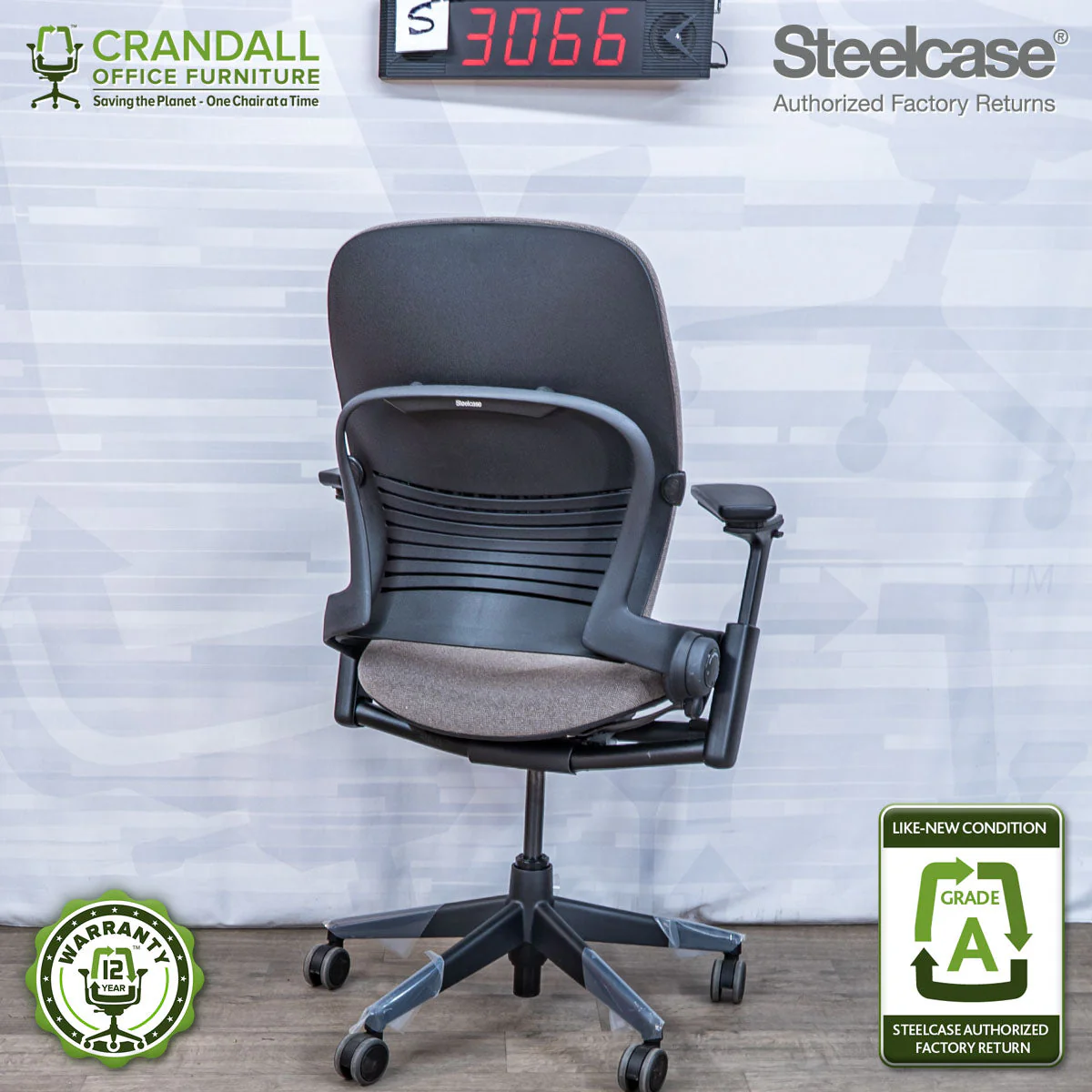 S-3066 - Steelcase V2 Leap - Grade A - Image 2