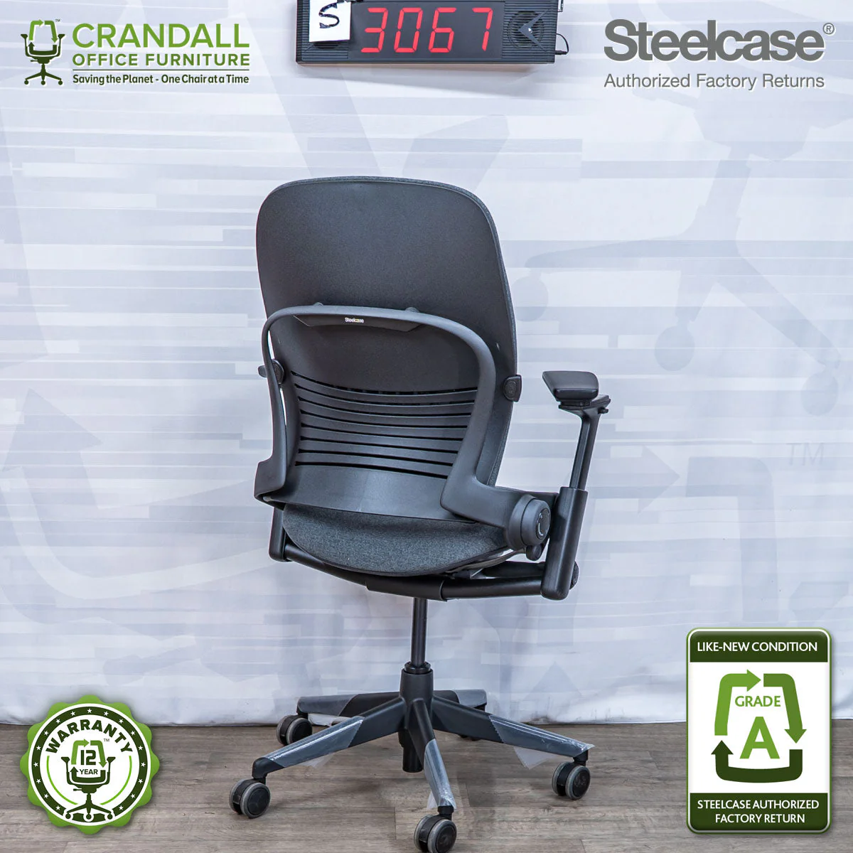 S-3067 - Steelcase V2 Leap - Grade A - Image 2