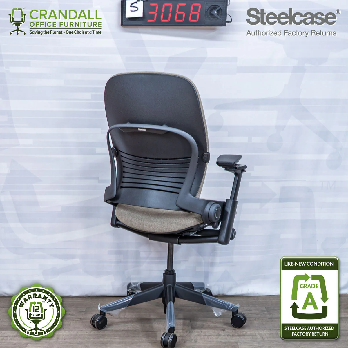 S-3068 - Steelcase V2 Leap - Grade A - Image 2
