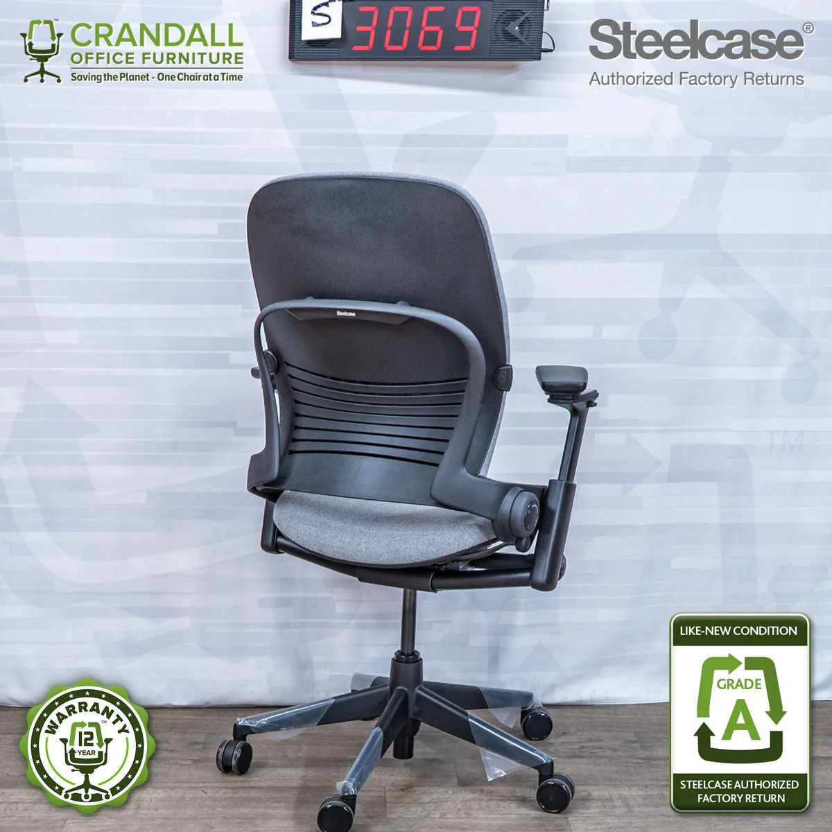 S-3069 - Steelcase V2 Leap - Grade A - Image 2