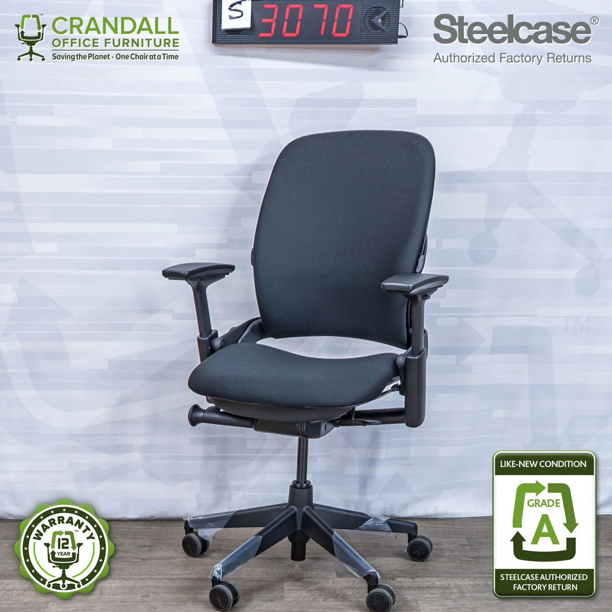 S-3070 - Steelcase V2 Leap - Grade A