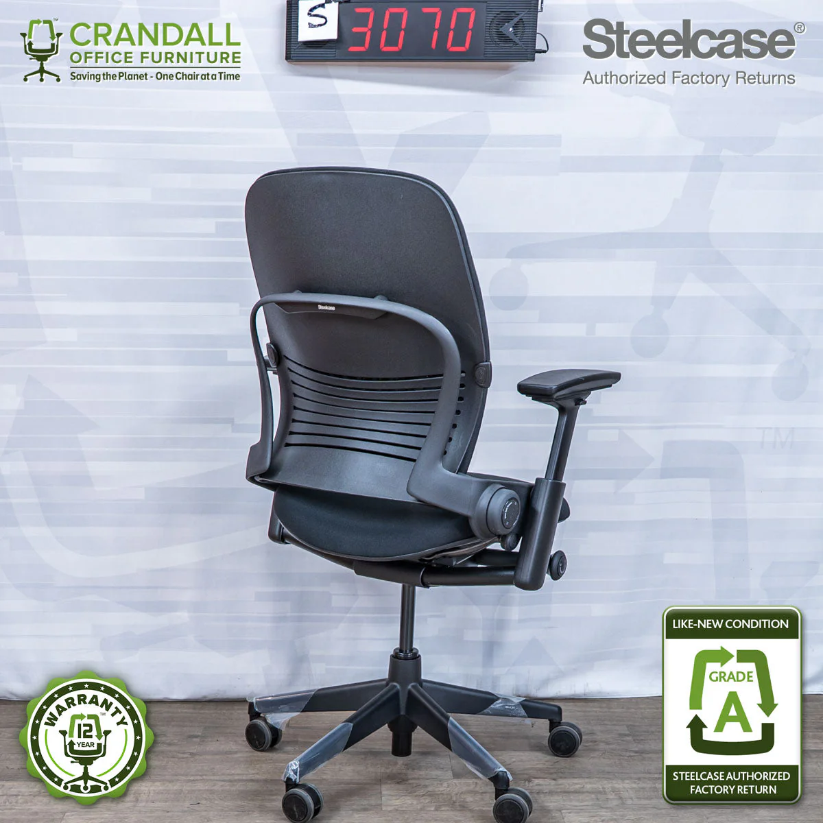 S-3070 - Steelcase V2 Leap - Grade A - Image 2
