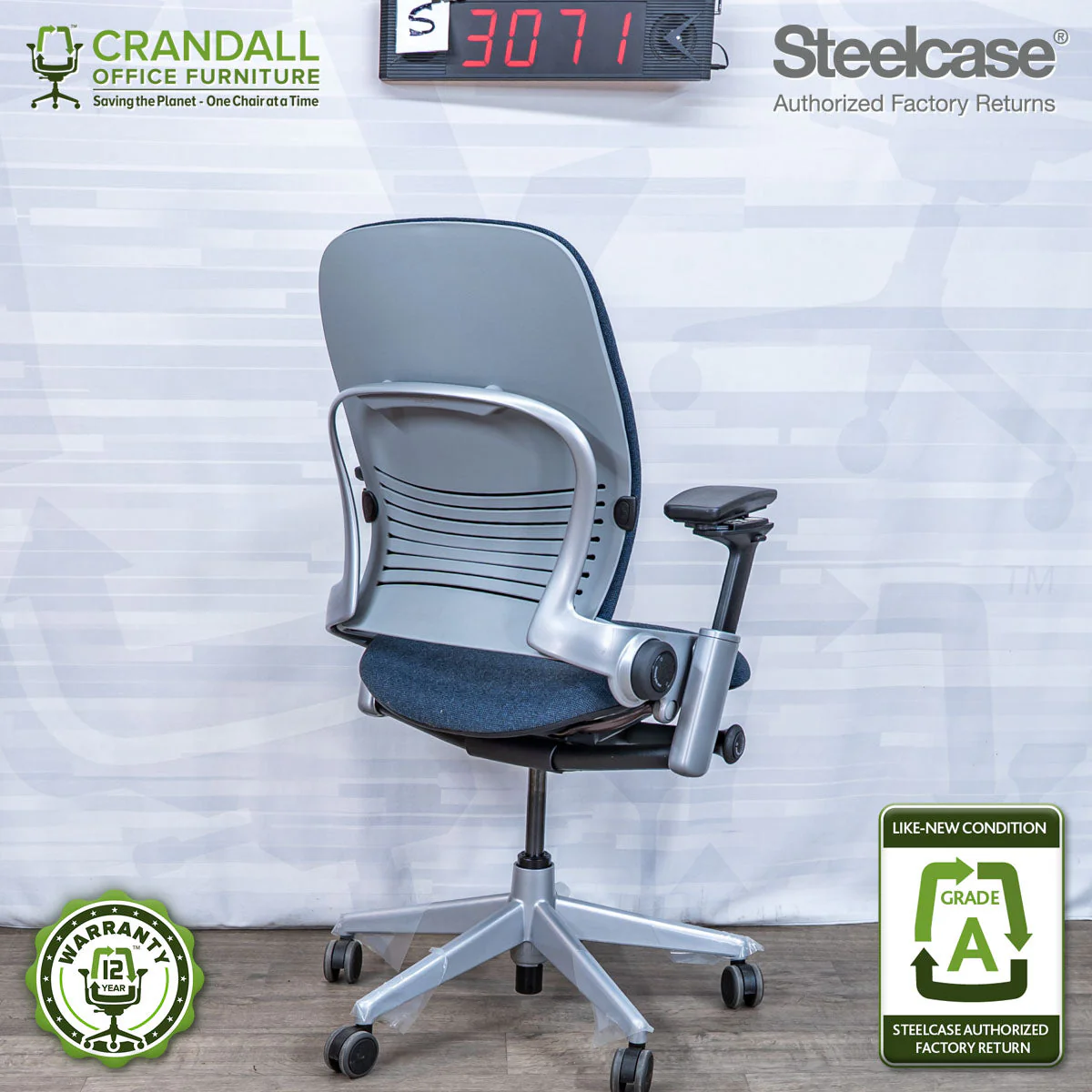 S-3071 - Steelcase V2 Leap - Grade A - Image 2