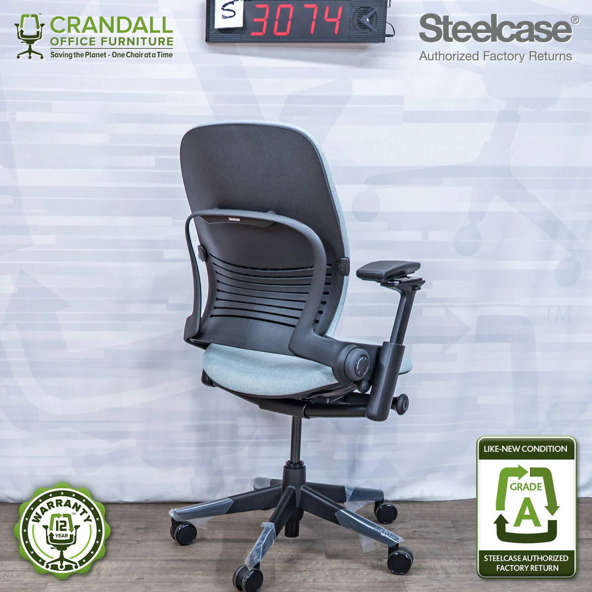 S-3074 - Steelcase V2 Leap - Grade A - Image 2