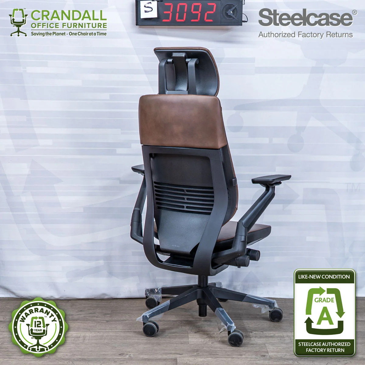 S-3092 - Steelcase Gesture with Headrest- Grade A - Image 2