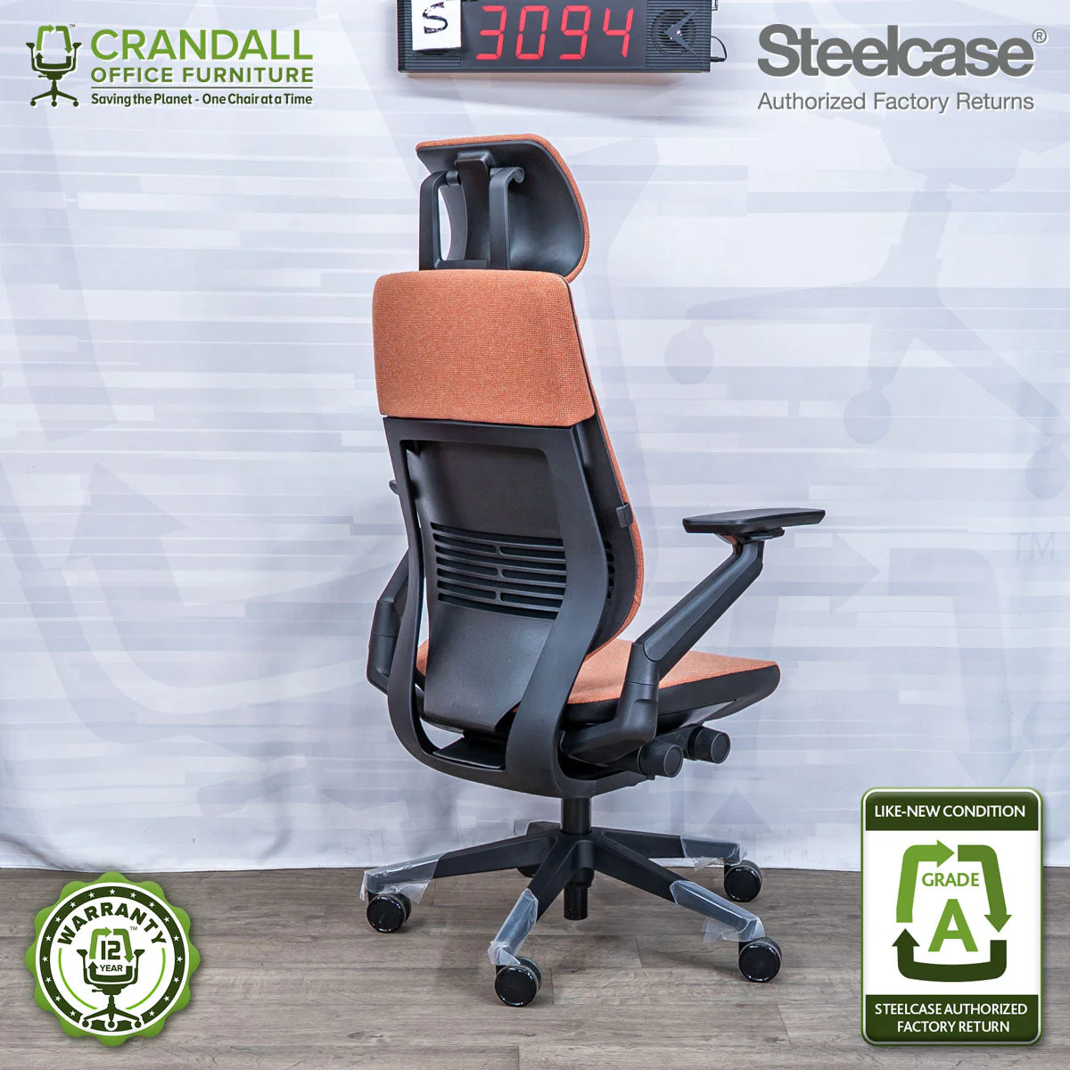 S-3094 - Steelcase Gesture with Headrest - Grade A - Image 2