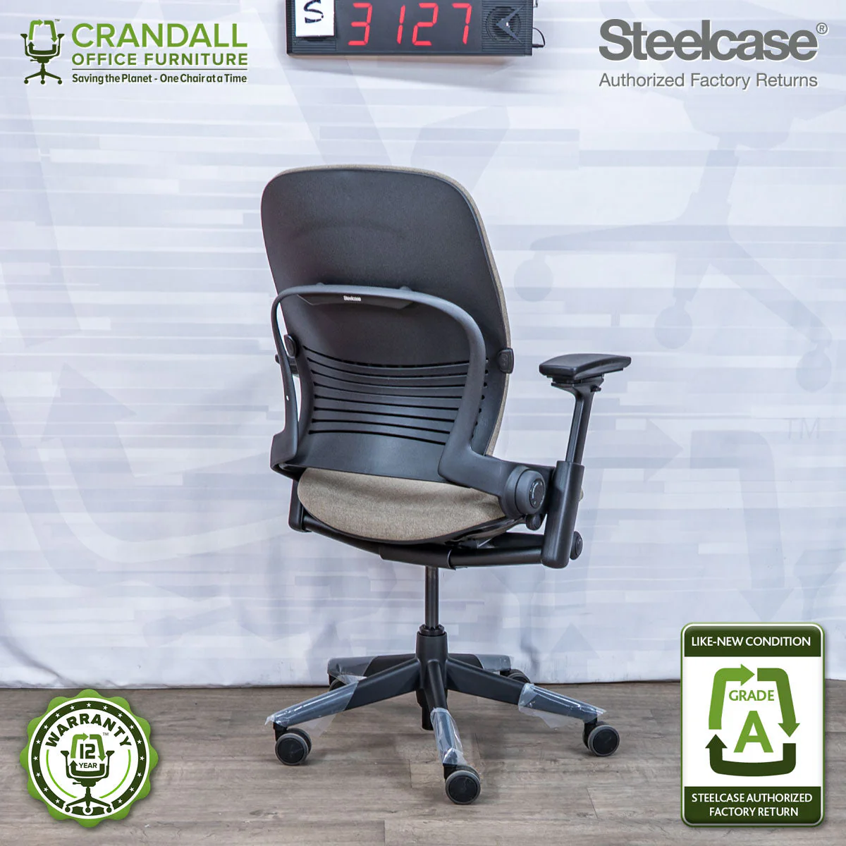 S-3127 - Steelcase V2 Leap - Grade A - Image 2