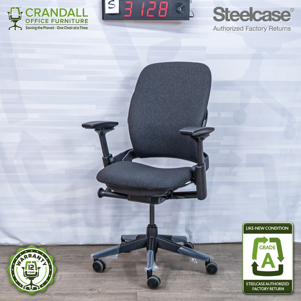 S-3128 - Steelcase V2 Leap - Grade A