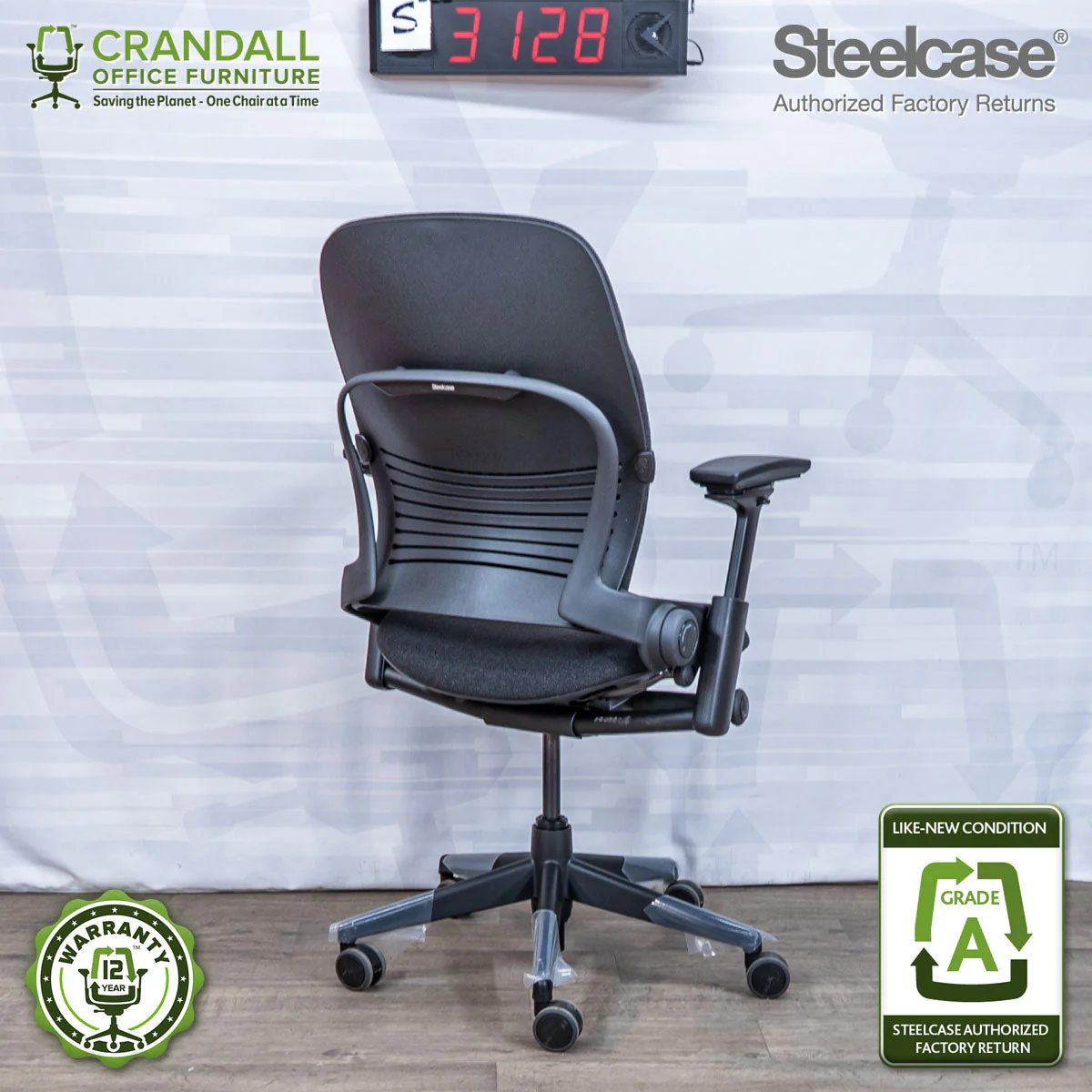 S-3128 - Steelcase V2 Leap - Grade A - Image 2
