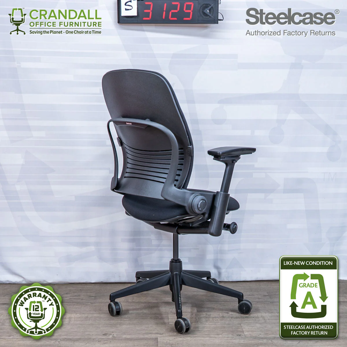 S-3129 - Steelcase V2 Leap - Grade A - Image 2