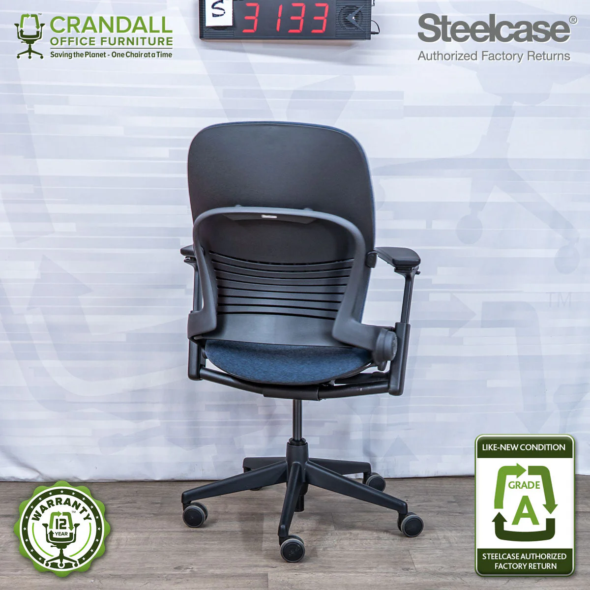 S-3133 - Steelcase V2 Leap - Grade A - Image 2