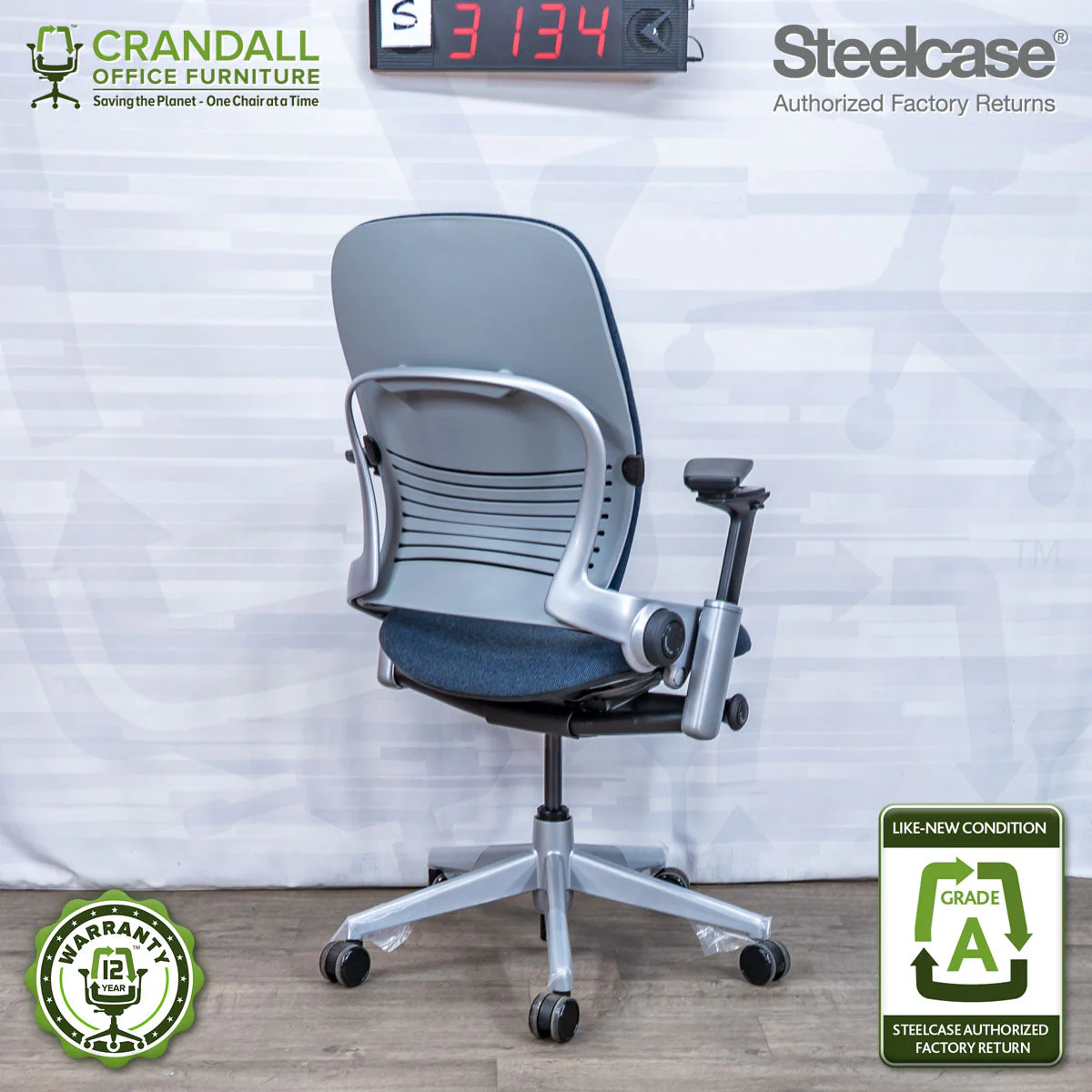 S-3134 - Steelcase V2 Leap - Grade A - Image 2