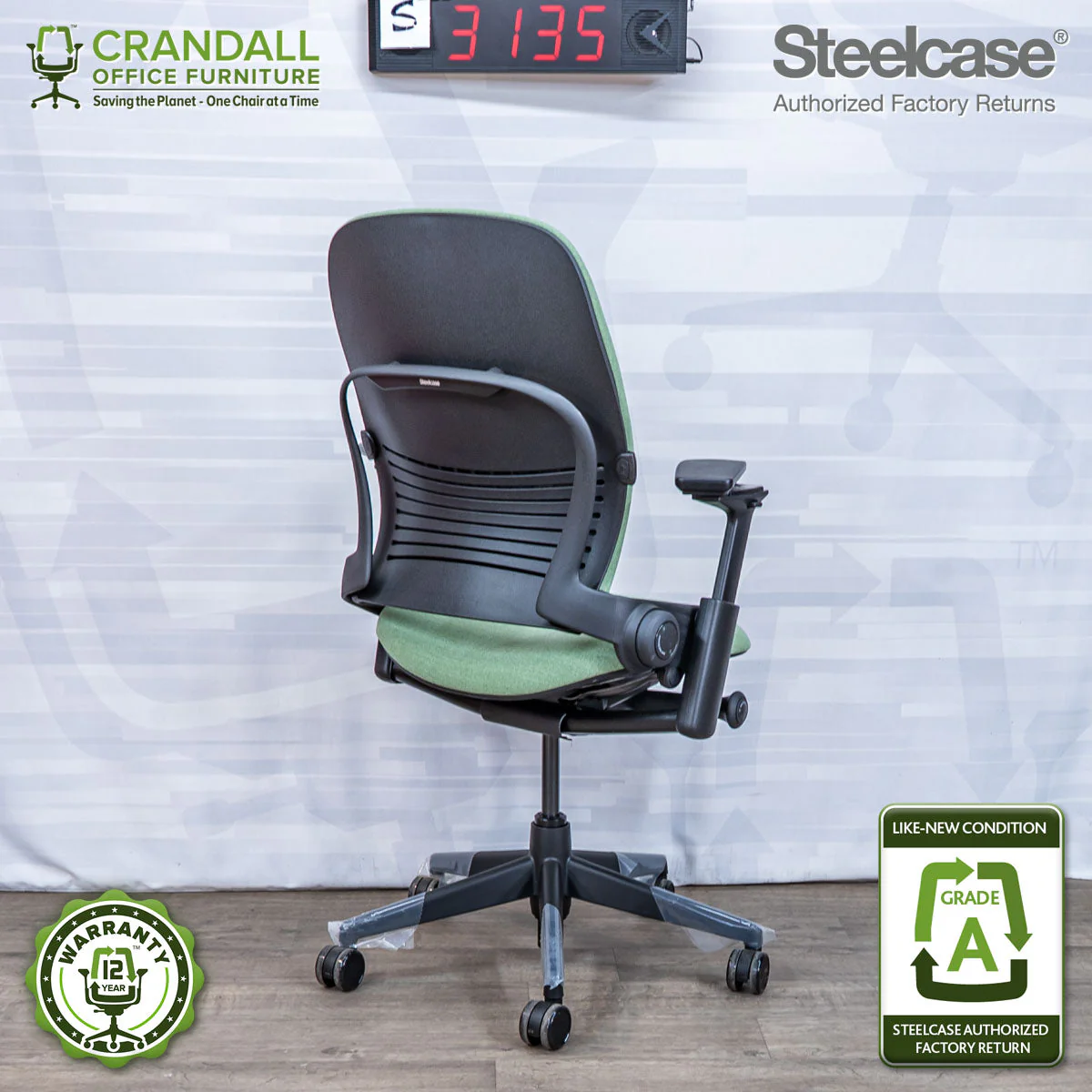 S-3135 - Steelcase V2 Leap - Grade A - Image 2