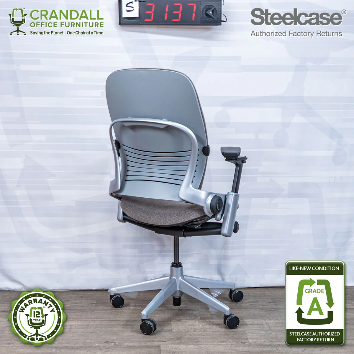 S-3137 - Steelcase V2 Leap - Grade A - Image 2