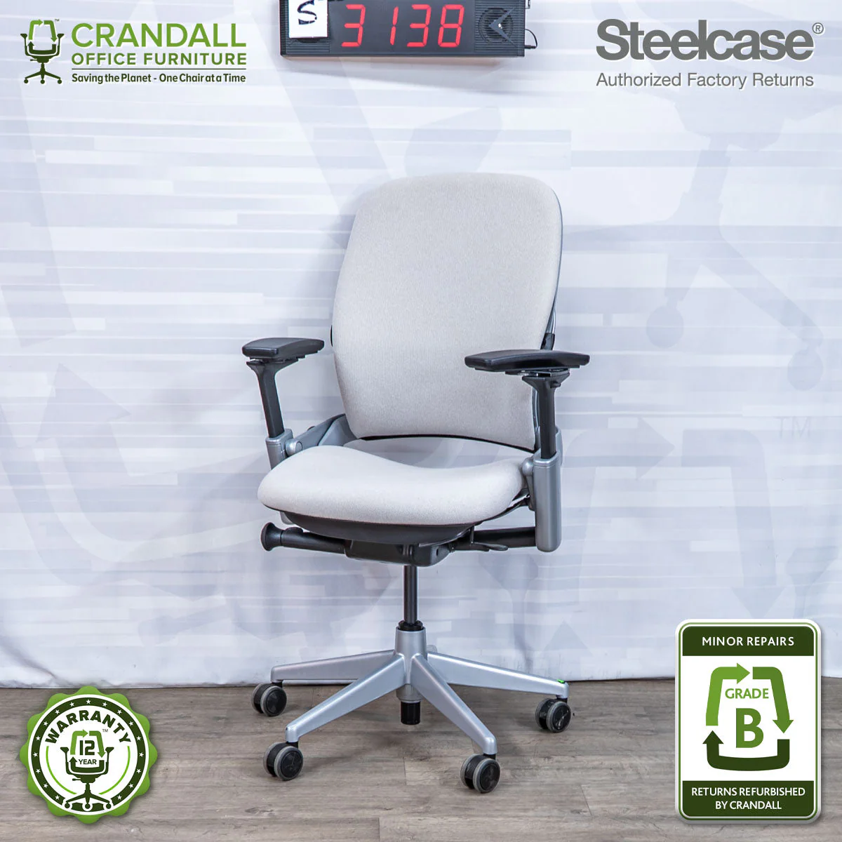 S-3138 - Steelcase V2 Leap - Grade B