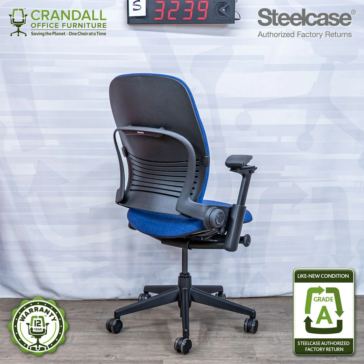 S-3239 - Steelcase V2 Leap- Grade A - Image 2