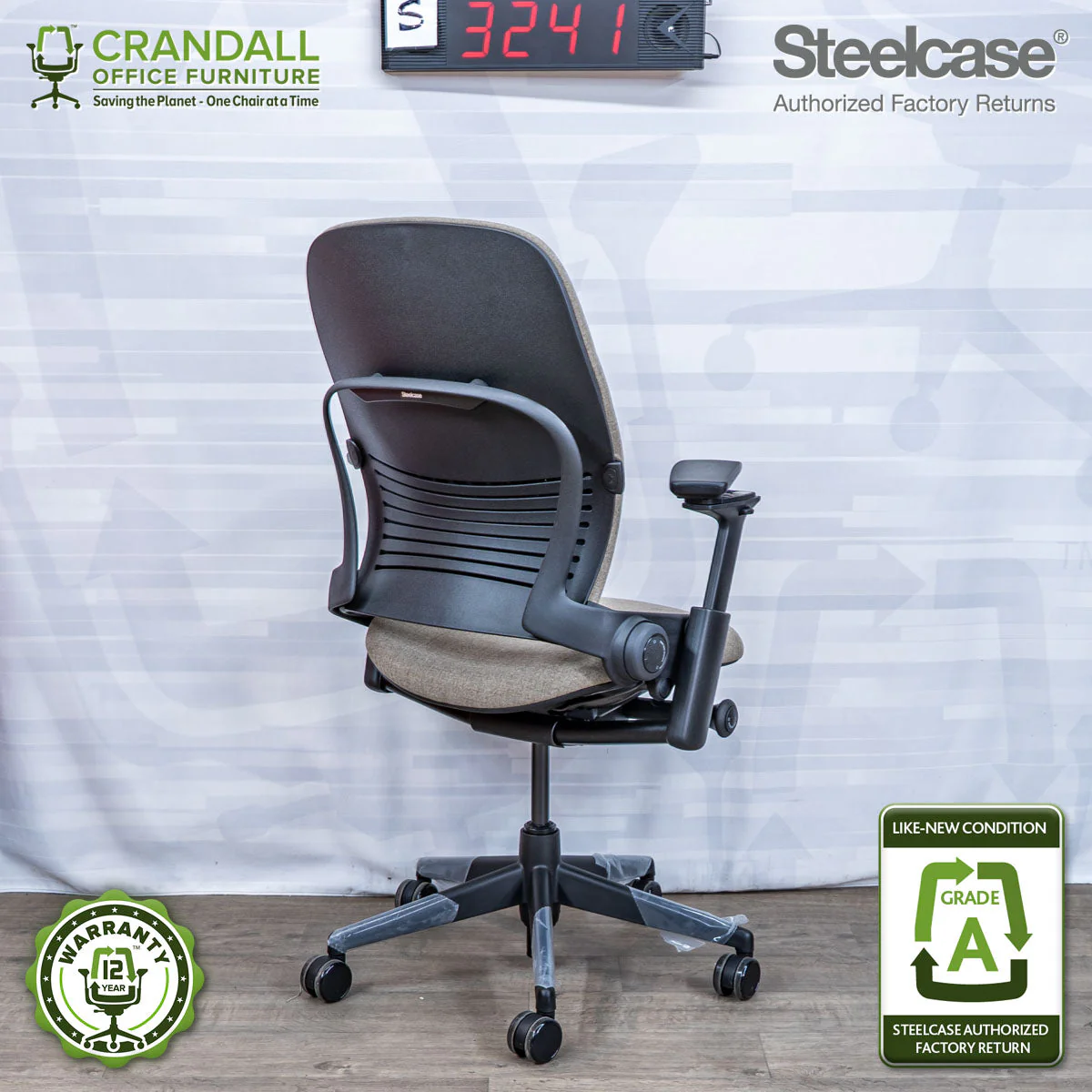 S-3241 - Steelcase V2 Leap- Grade A - Image 2