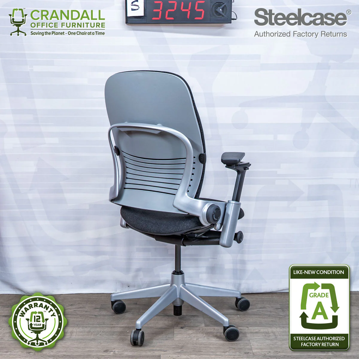 S-3245 - Steelcase V2 Leap- Grade A - Image 2