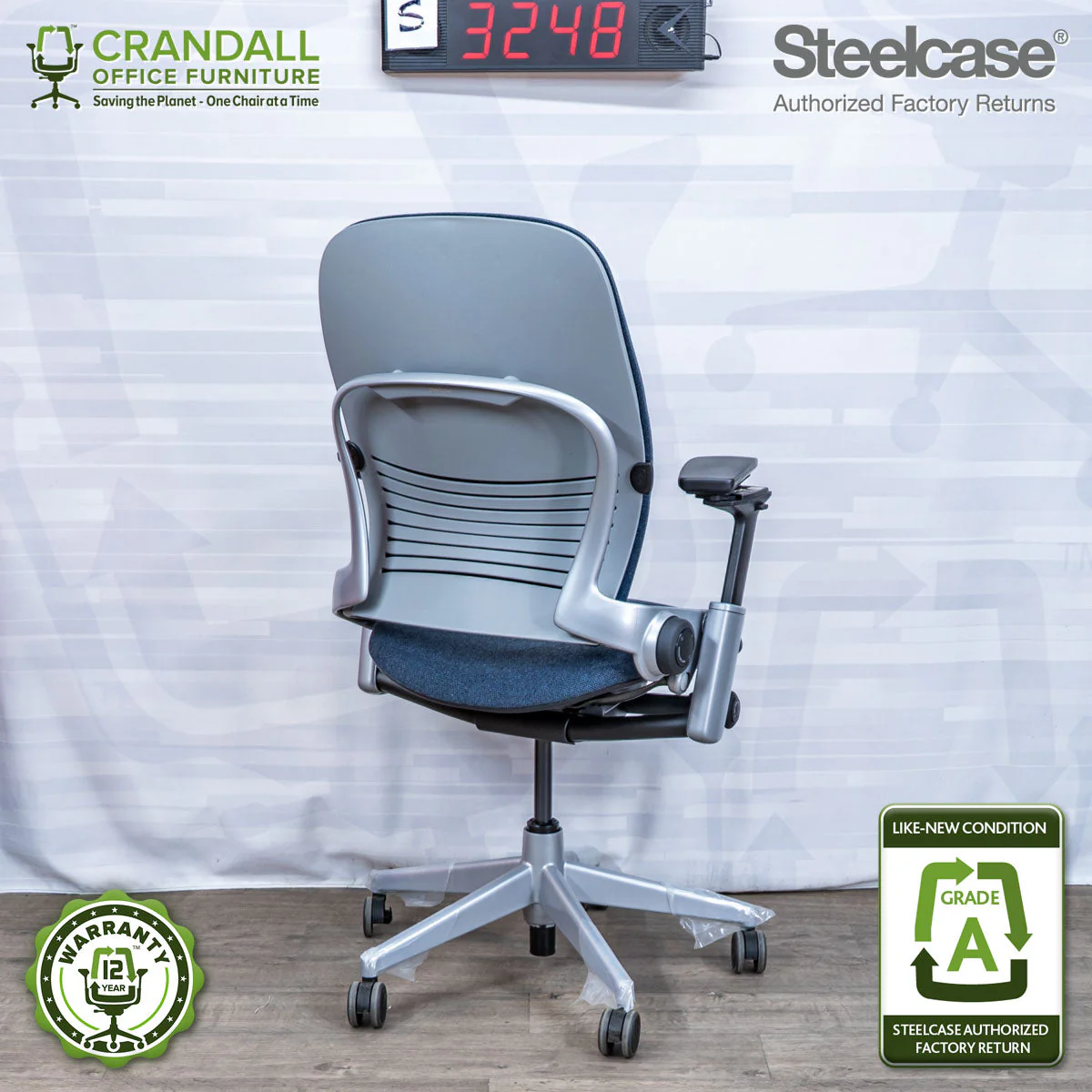 S-3248 - Steelcase V2 Leap- Grade A - Image 2