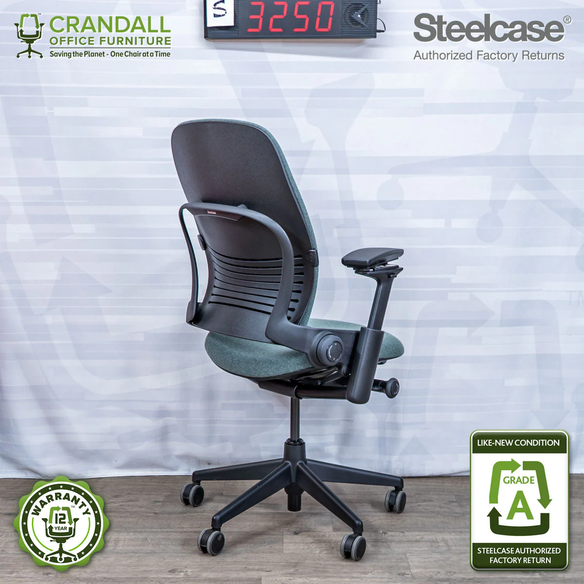 S-3250 - Steelcase V2 Leap- Grade A - Image 2