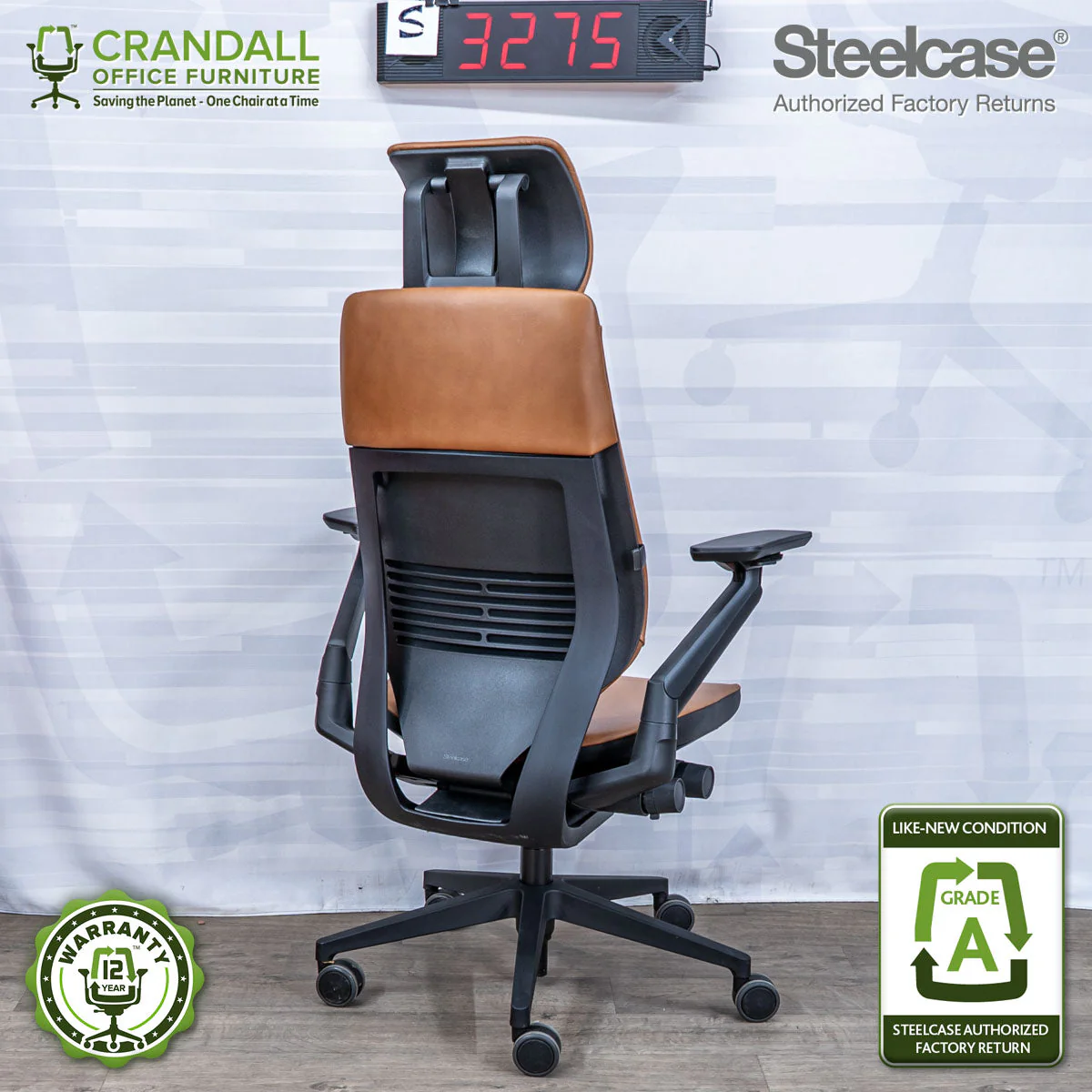 S-3275 - Steelcase Gesture with Headrest - Grade A - Image 2