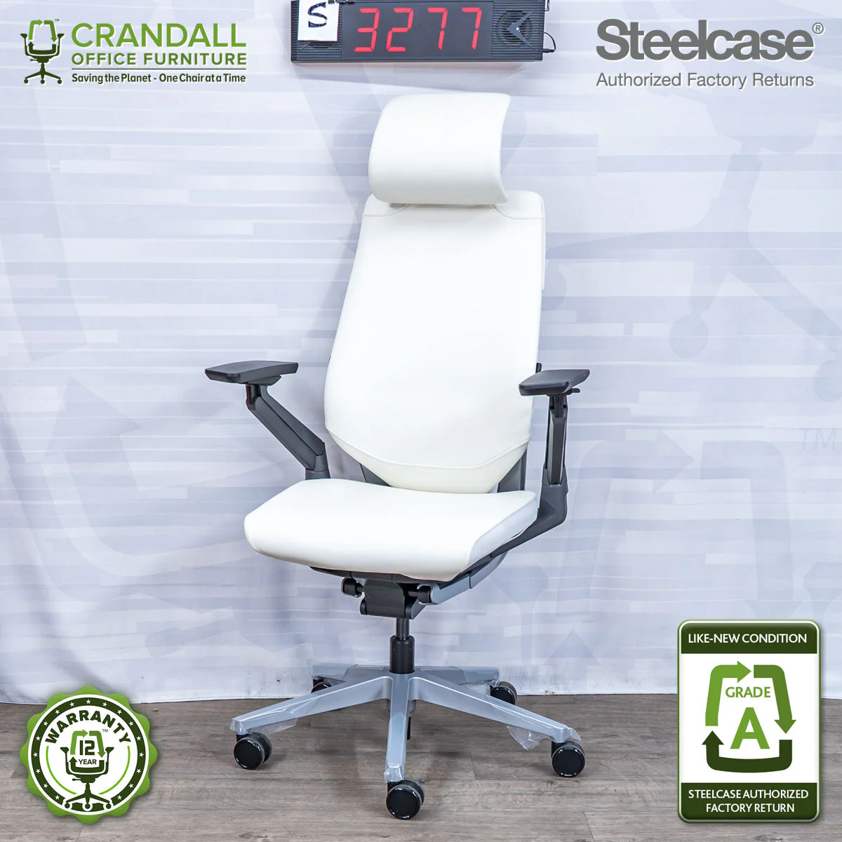 S-3277 - Steelcase Gesture with Headrest - Grade A