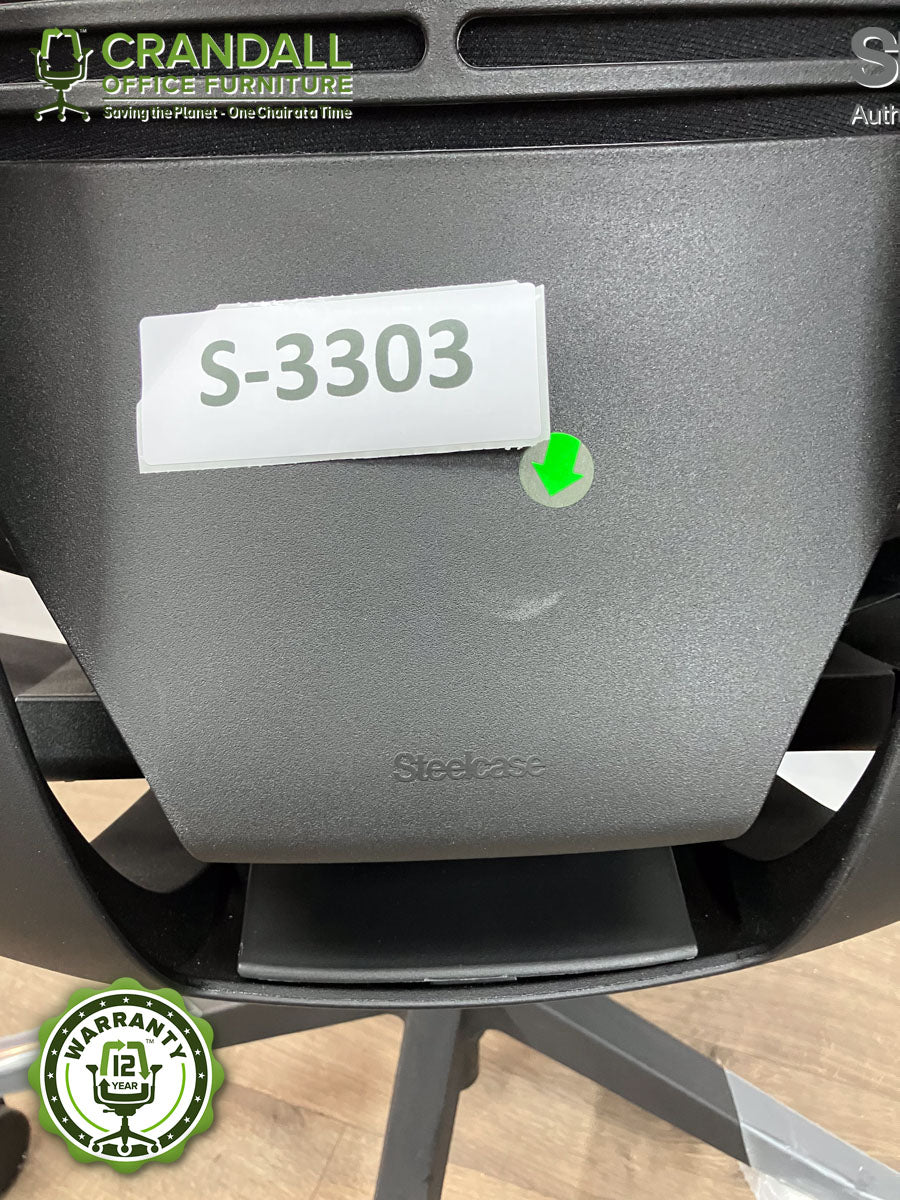 S-3303 - Steelcase Gesture with Headrest - Grade B - Image 3