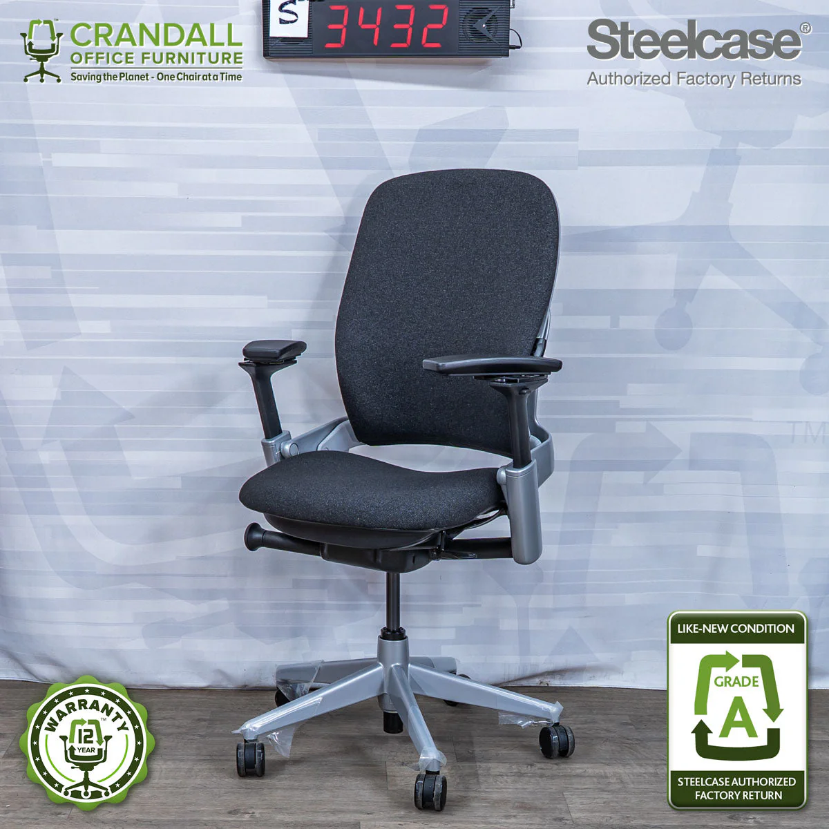 S-3432 - Steelcase V2 Leap - Grade A