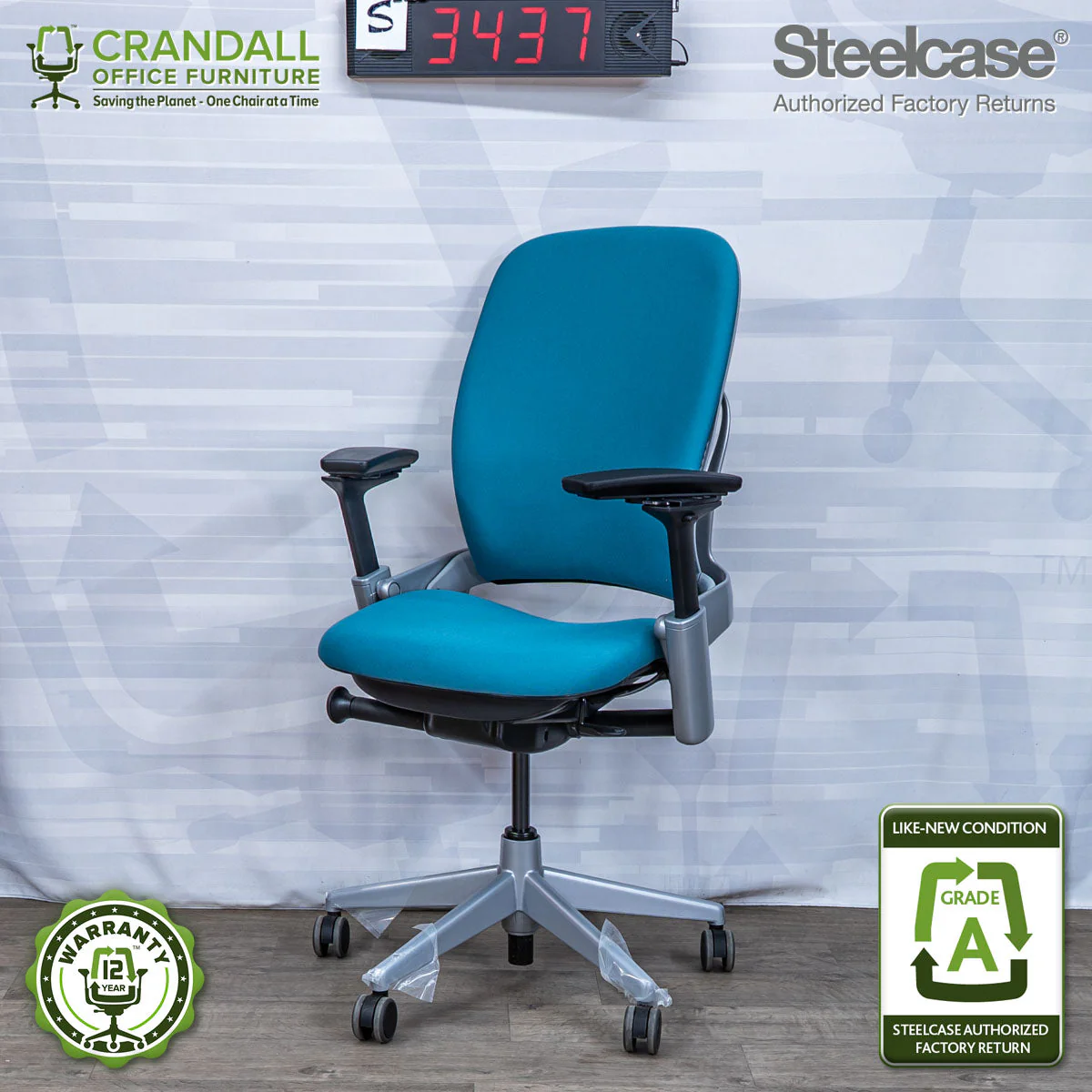 S-3437 - Steelcase V2 Leap - Grade A