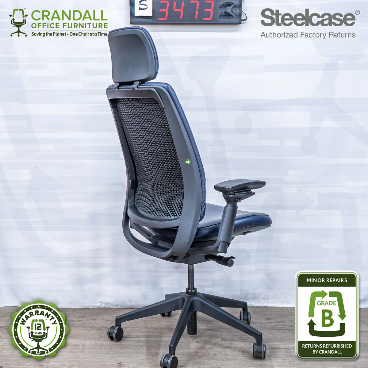S-3473 - Steelcase Series 2 with Headrest - Grade B - Image 2