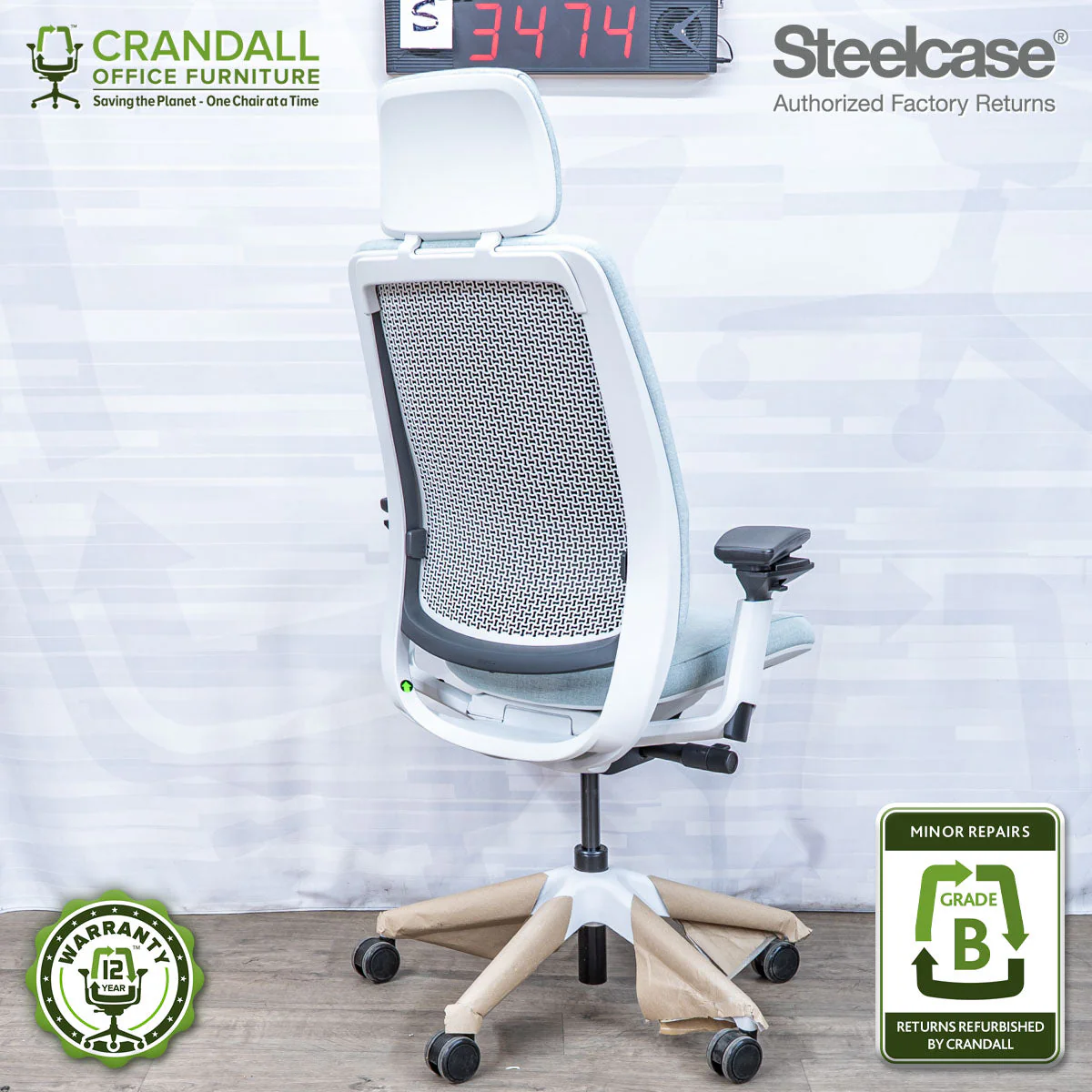 S-3474 - Steelcase Series 2 with Headrest - Grade B - Image 2