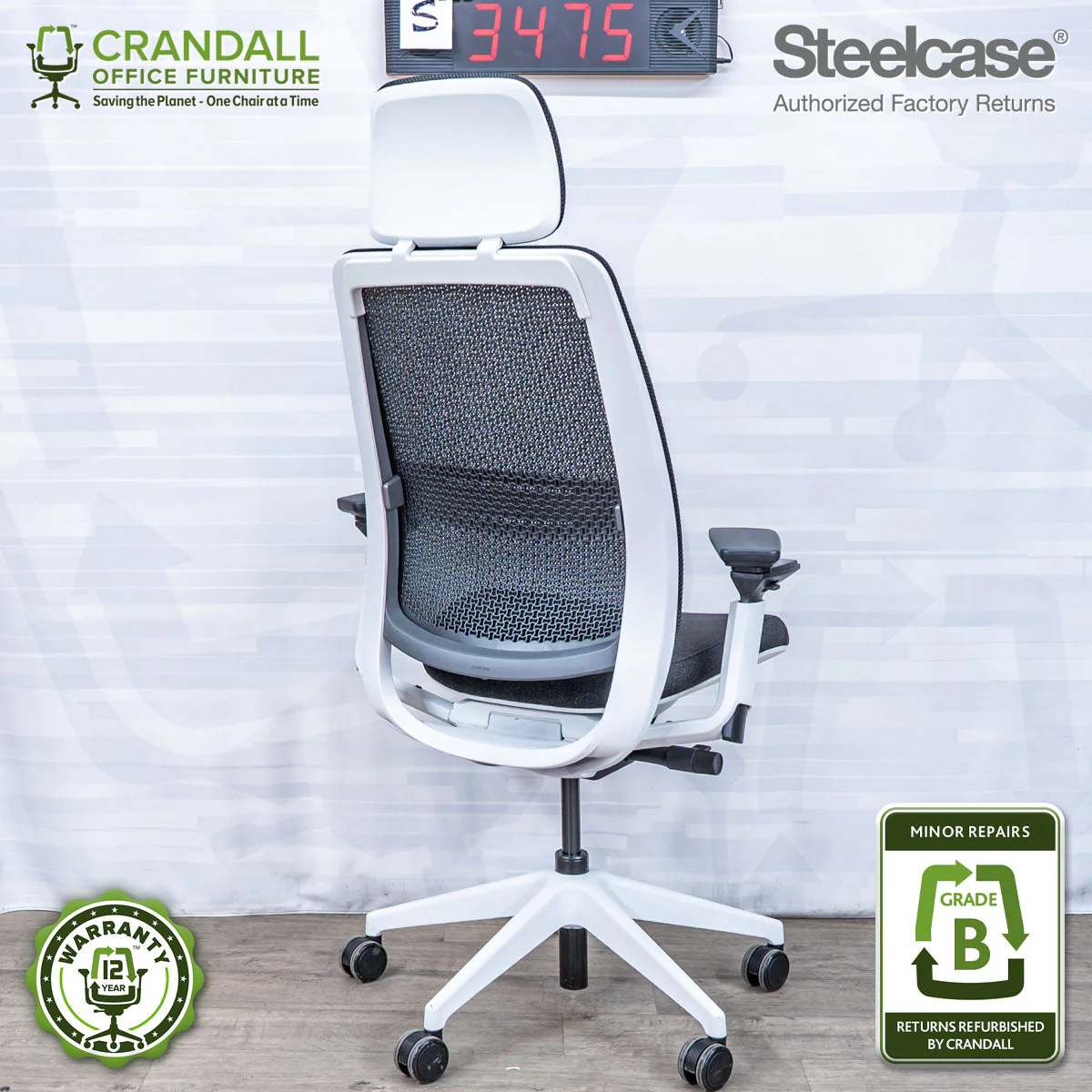S-3475 - Steelcase Series 2 with Headrest - Grade B - Image 2