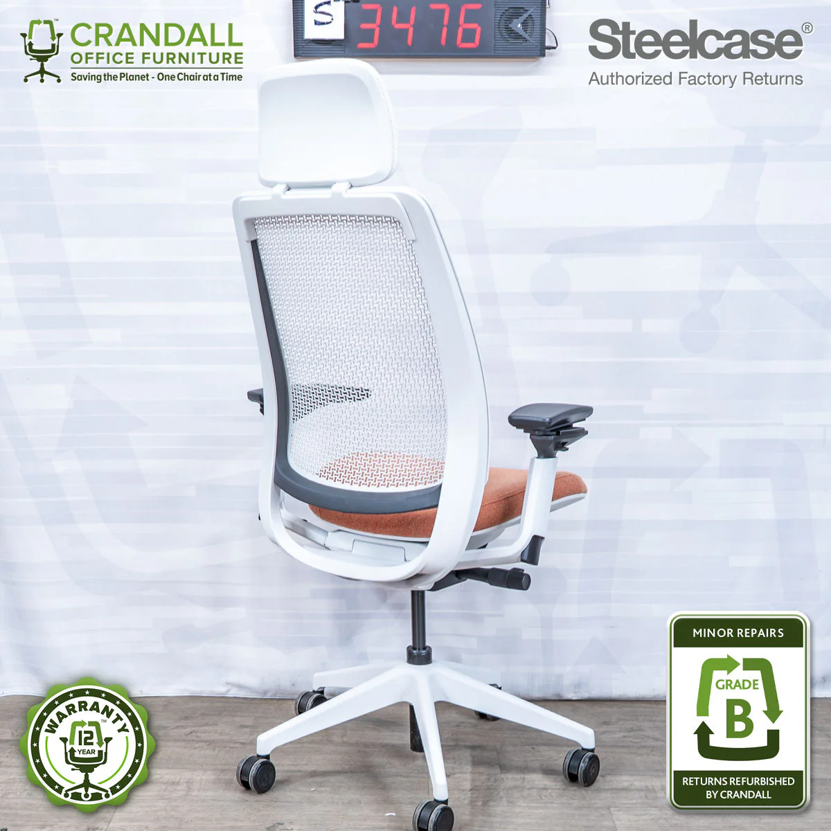 S-3476 - Steelcase Series 2 with Headrest - Grade B - Image 2