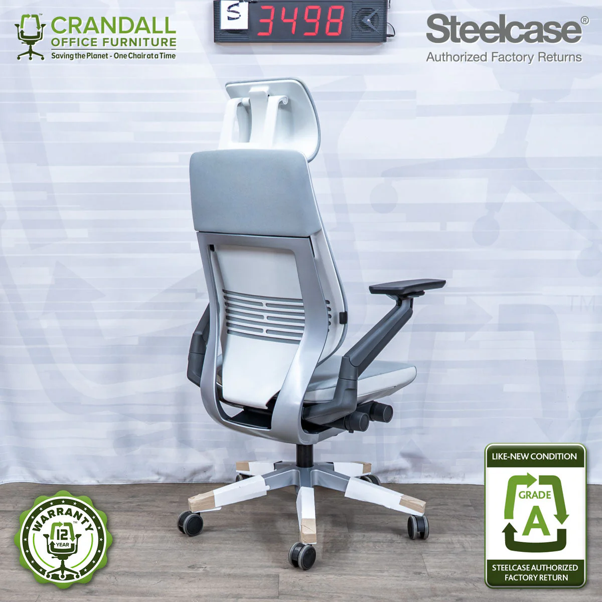 S-3498 - Steelcase Gesture with Headrest - Grade A - Image 2
