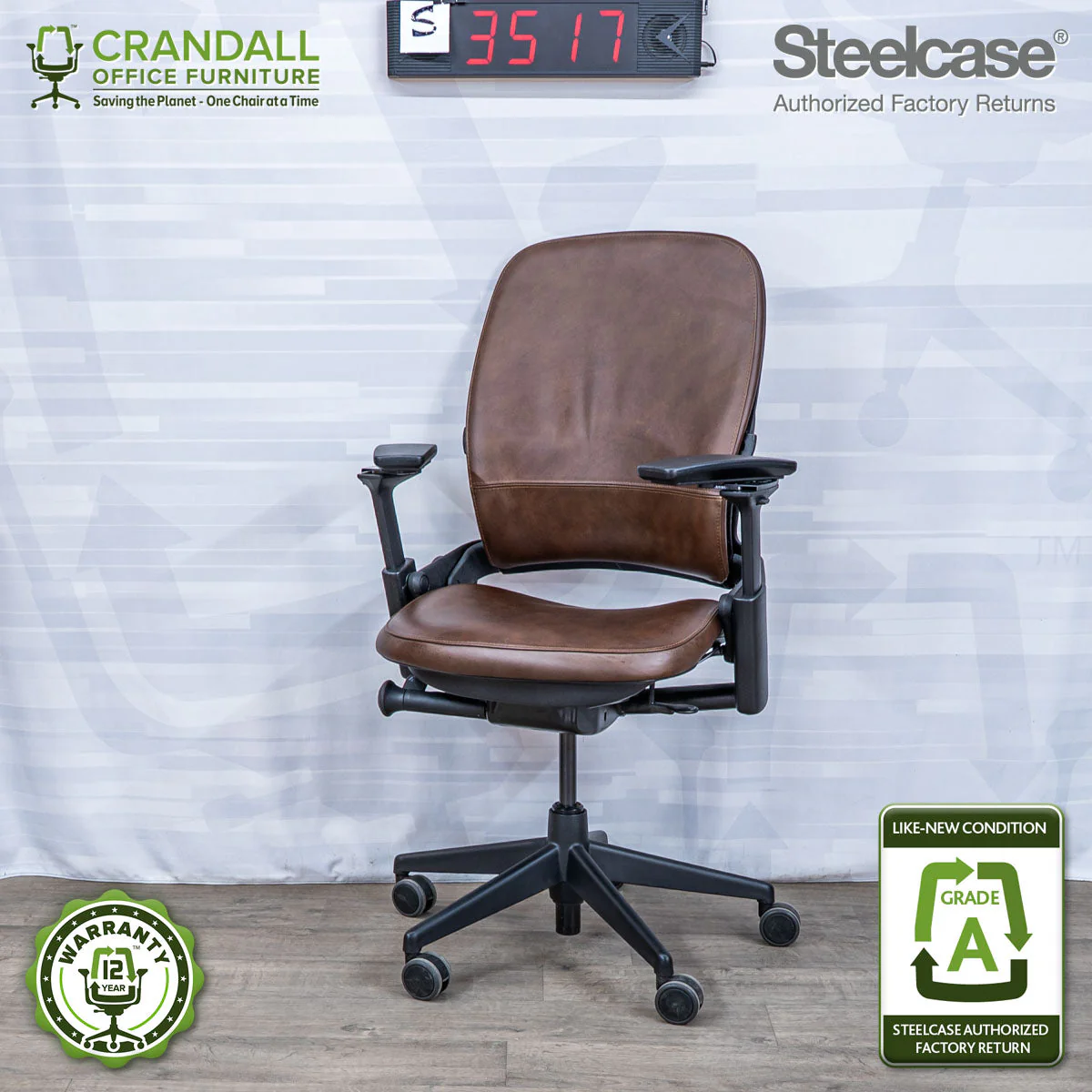 S-3517 - Steelcase V2 Leap - Grade A